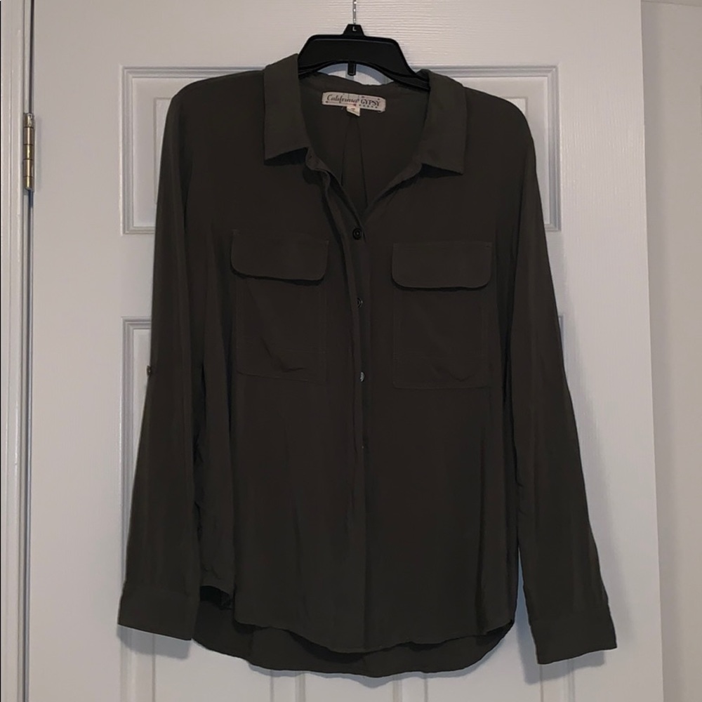 Army Green Flannel/Button Down